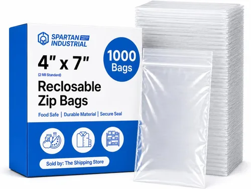 Vista 13 de Bolsas de polietileno de plástico transparente con cierre de 4 x 5 pulgadas