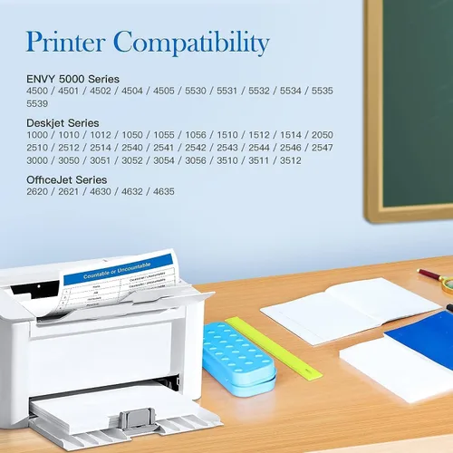 Vista 2 de Valuetoner 61XL - Cartuchos de tinta de repuesto para HP 61, paquete combinado de cartuchos de tinta 61XL, funciona con impresoras HP Envy 4500 4502