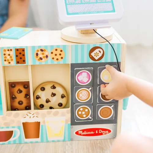 Vista 7 de Melissa & Doug Cafetería Coffee Shop Barista de Madera (35 Piezas) - Certificado FSC