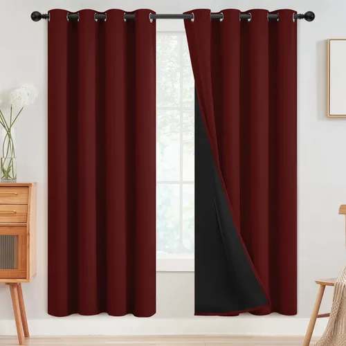Vista 209 de SimpleHome - Cortinas opacas 100% para recámara, cortinas de ventana con ojales beige, con aislamiento térmico, cortinas de oscurecimiento
