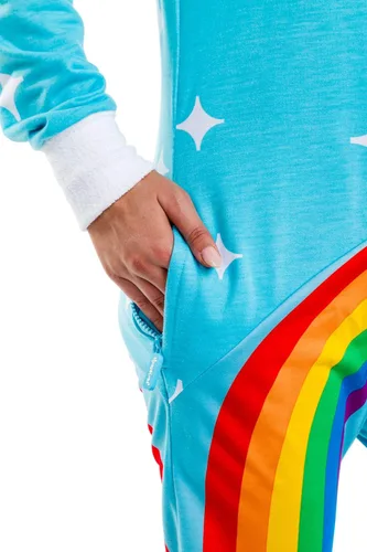 Vista 4 de Tipsy Elves Divertido disfraz de arco iris de Halloween para mujer, divertido diseño de arco iris multicolor