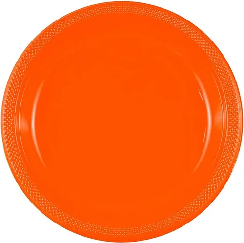 Vista 36 de Platos para fiesta de plástico redondos y cuadrados colorido de 7, 8, y 9 pulgadas, 10/20 platos por paquete, Negro