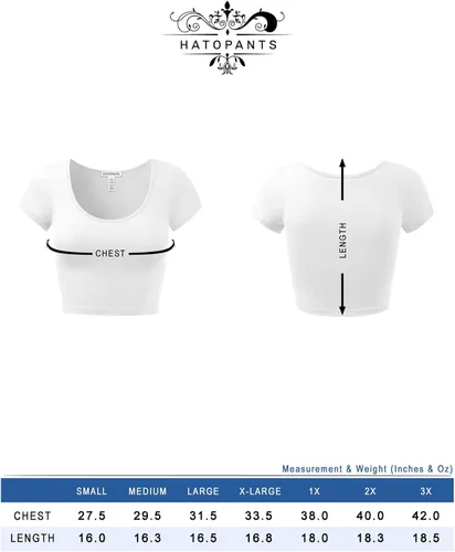 Vista 6 de Camiseta ombliguera básica de algodón con cuello redondo y manga corta para mujer