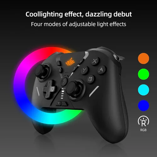Vista 4 de MOGEMYTH Switch Controller, with Dual Vibration and 6-Axis Gyro, BT Controller for iPhone/Android/Switch and Windows 7/8/10/11,wireless controller pc
