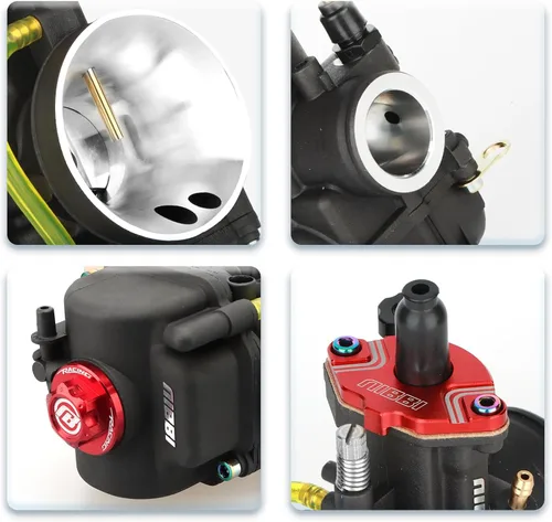 Vista 4 de Carburador NIBBI PWK de 24 mm para motocicleta, carburador de potencia de 125 cc-150 cc con chorros de carburador, compatible con motor GY6 Dirt