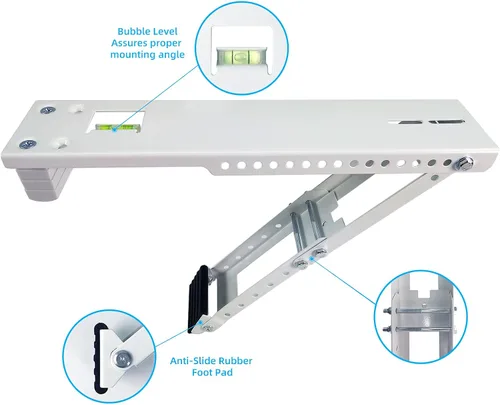 Vista 2 de Soporte de aire acondicionado de ventana ligero, hasta 85 libras, se adapta a unidad de A/C btu de 5K-10K
