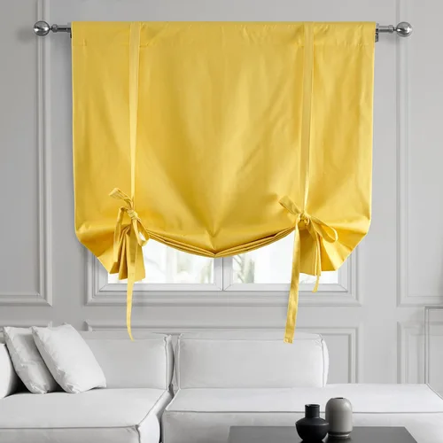 Vista 17 de HPD Half Price Drapes Cortinas enrollables de algodón liso para oscurecer la habitación, cortinas enrollables para sala de estar, cocina, 46 x 63
