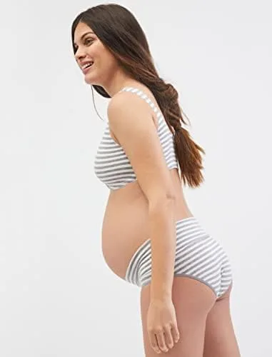 Vista 3 de Motherhood Maternity Womens Soft Cotton Spandex Wrap Front Maternity & Nursing Sleep Bralette Bra S-3x