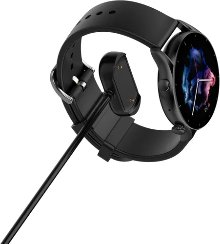 Vista 5 de Cable de carga compatible con Amazfit T-Rex 2/GTR 4/GTS 4/GTS 3/GTR 3/GTR 3 Pro, cable USB de 3.3 pies, cable portátil para reloj inteligente