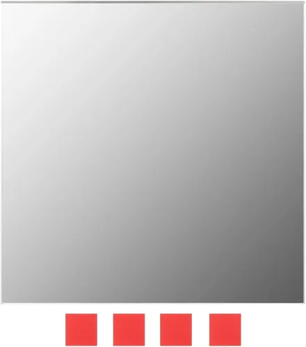 Vista 4 de Juego de 7 espejos de pared cuadrados de vidrio, espejo cuadrado, decoración de pared, decoración de fiesta, espejo adhesivo, espejo cosmético