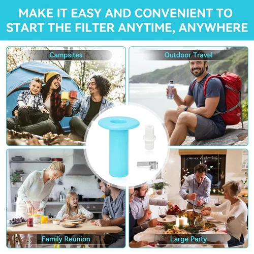 Vista 7 de Kit de imprimación de filtro para sistemas de filtración de agua alimentados por gravedad Berkey, filtros universales para sistema de agua Berkey