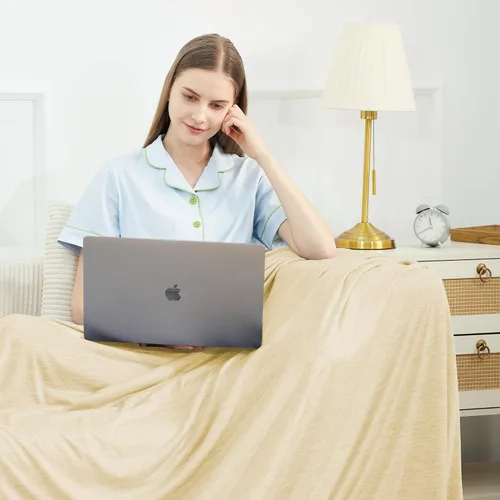 Vista 4 de HYLEORY - Mantas refrescantes para personas que duermen con calor, manta fresca de verano para mantener el cuerpo fresco para sudores nocturnos