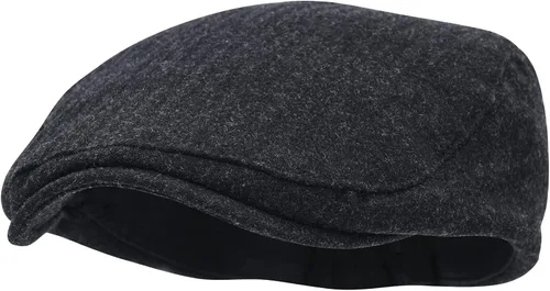 Vista 2 de STARANCE Gorra plana de lana de tweed para hombre gorra de conducción irlandesa