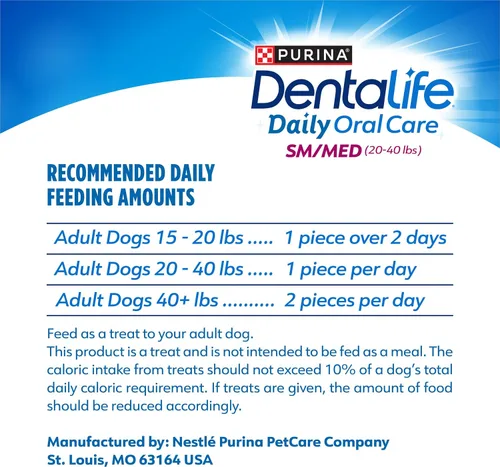 Vista 7 de Purina DentaLife - Masticables dentales diarios para perros de razas pequeñas y medianas, 120
