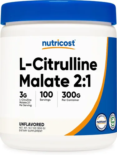 Vista 9 de Nutricost L-citrulina malato 2:1 (10.58 oz) (frambuesa azul)