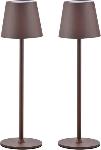 Vista 9 de BGFHome Paquete de 2 Lámpara de Mesa Inalámbrica Lámpara LED de Escritorio, 5000mAh Luz Nocturna Táctil Recargable Inalámbrica Diseño Minimalista