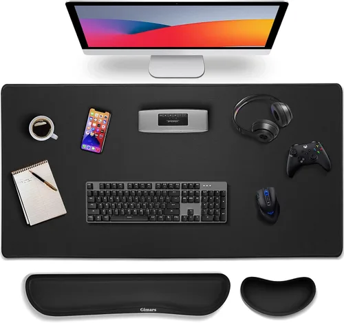 Vista 23 de Gimars Reposamuñecas para mouse, soporte de muñeca Pop It Fidget para aliviar la presión del mouse, almohadilla ergonómica de espuma viscoelástica