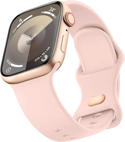 Vista 16 de Mugust - Correas deportivas compatibles con Apple Watch de 42mm, 41mm, 45mm, 49mm, 40mm, 44mm, 38mm, 42mm y 46mm, correa impermeable de silicona