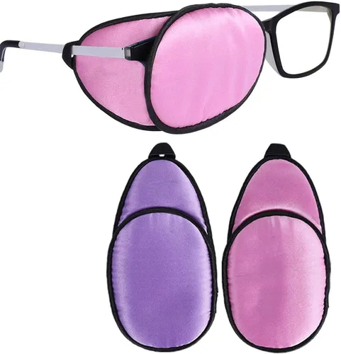 Vista 23 de eZAKKA Parches para ojos para adultos, parche para gafas, parche de seda para ojo perezoso, ambliopía, estrabismo y después de la cirugía