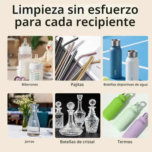 Vista 9 de Masthome Juego de cepillos de botella de 9 piezas, kit de limpieza