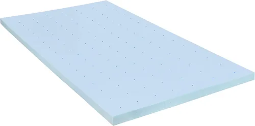 Vista 2 de EMMA + OLIVER Cubrecolchón de espuma viscoelástica refrescante de 2 pulgadas con infusión de gel frío, espuma viscoelástica certificada CertiPUR-US
