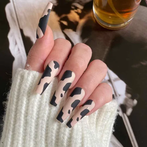 Vista 15 de GOLD VIBES - Uñas a presión de Lavaa Beauty Punta dorada con purpurina degradada Ataúd extra largas Vibes de oro