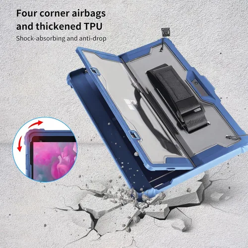 Vista 5 de AOAO Funda para Microsoft Surface Go 4/Surface Go 3/Surface Go 2/Surface Go con correa para el hombro, correa de mano, soporte para lápiz stylus