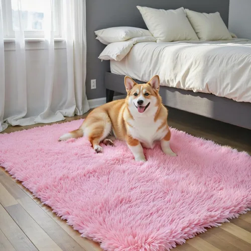 Vista 104 de Alfombras pequeñas de 2 x 3 pies, alfombra negra para dormitorio, alfombra moderna de pelo largo, alfombra pequeña, alfombra de noche esponjosa