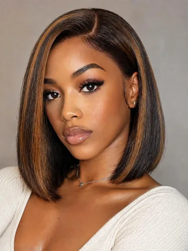 Vista 38 de Nadula Yaki - Peluca de cabello humano lacio estilo Bob con cordón y capas de enmarcar la cara, densidad del 180%, sin pegamento, 7x5 Bye Bye Knots