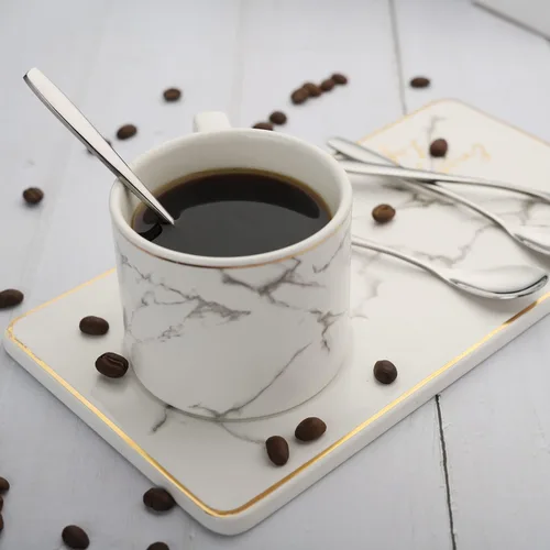 Vista 6 de Juego de 6 cucharas de huevo de café y postre de acero inoxidable