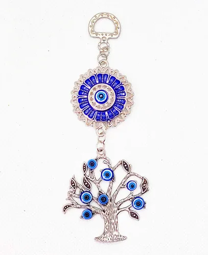 Vista 13 de LUCKBOOSTIUM Lucky Blue Evil Eye - Colgante colgante de ojo malvado, signo de protección y bendición, bonito dije para llaves del hogar, bolsa