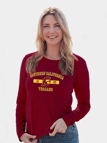 Vista 14 de Blue 84 NCAA - Camiseta de manga larga con licencia oficial de la NCAA para mujer, color del equipo atlético