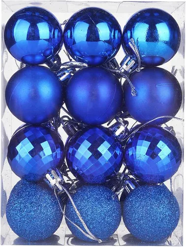 Vista 15 de Esferas colgantes para árbol de Navidad, 24 adornos irrompibles, plástico de 1.6 pulgadas, irrompible, Navidad, boda, fiesta, vacaciones, Negro