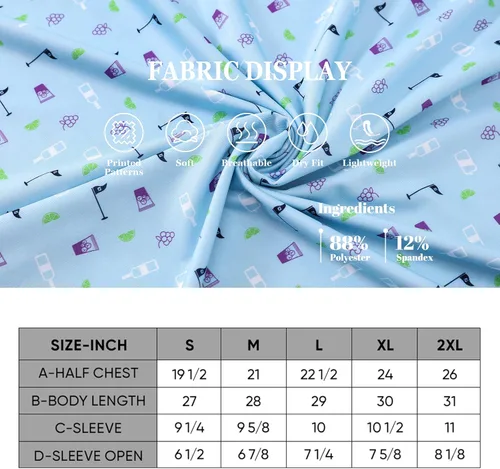 Vista 5 de DEOLAX Polo para hombre que absorbe la humedad, ajuste seco, camiseta de golf para hombre, ajuste regular, estampado de moda, manga corta