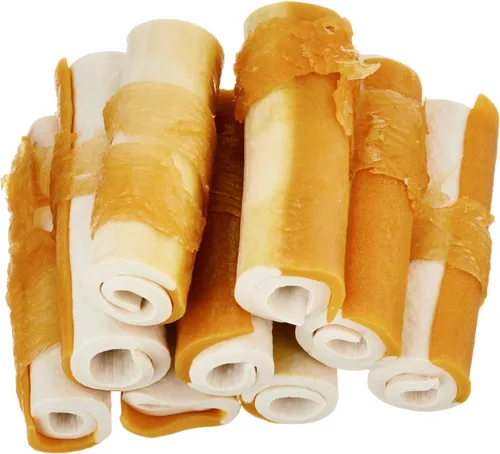Vista 5 de Wonder Bound Mini palitos envueltos en pollo, 15 unidades, golosinas para perros sin piel cruda, masticables de salud dental para control de placa