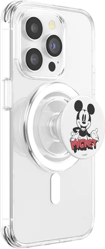 Vista 3 de Disney Mickey y sus amigos Mickey Text Retrato PopSockets MagSafe PopGrip para iPhone