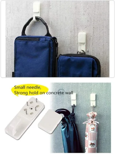 Vista 2 de Ganchos duros para colgar en la pared de concreto para colgar llaveros, reloj de pared de ladrillo para fotos de boda, kit para colgar en la oficina