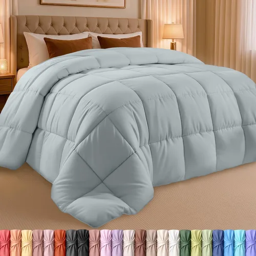 Vista 18 de Utopia Bedding - Juego de edredones de plumón con inserción de edredón acolchado con esquinas y pestañas, edredones alternativos cosidos en caja