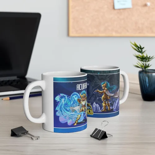 Vista 5 de Acuario, Los Caballeros del Zodiaco, Taza de Cerámica 11Oz