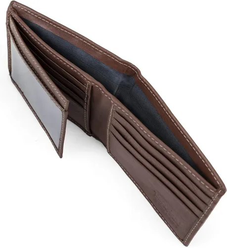 Vista 4 de Timberland Billetera de seguridad para hombre Wellington de cuero RFID plegable