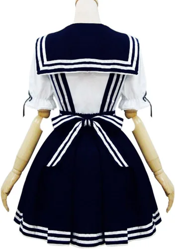 Vista 4 de Cos Store Vestido de uniforme de marinero para mujer disfraz de anime japonés