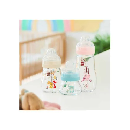 Vista 2 de MAM BIBERON VERRE 0 MOIS ET + Garden Blanc Tétine Débit 1 (5.7 fl oz)