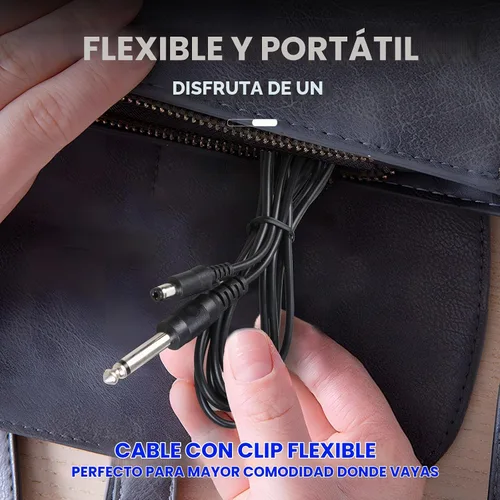 Vista 7 de Dragonhawk Máquina rotativa de tatuaje de pluma Cable de alimentación de repuesto Cable de conector DC con enchufe mono de 1/4 "y conector de 1/8