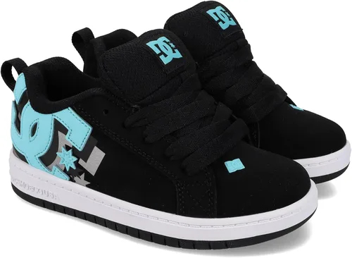 Vista 12 de DC Kids Court Graffik Skate Shoe Negro/Rosa