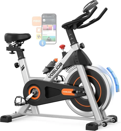 Vista 10 de YOSUDA Exercise Bike, Magnetic Friction Stationary Bike with App Training