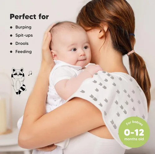 Vista 9 de KeaBabies Cambiador de pañales portátil y paquete de 5 paños para eructos para bebés, niños y niñas, tapete cambiador plegable impermeable