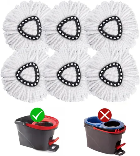 Vista 16 de Matthew Cleaning - Juego de 3 cabezales de repuesto de microfibra azul compatible con EasyWring Spin Mop Reemplazar la cabeza EasyWring de alta
