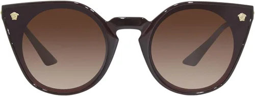 Vista 2 de Versace Woman Sunglasses Transparent Red Frame Brown Gradient Lenses 60MM