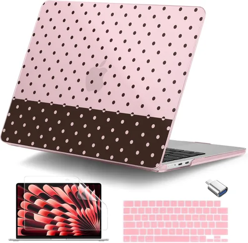 Vista 32 de Funda para MacBook Air de 15 pulgadas M5 M4 M3 M2 Chip 2026 2025 2024 2023 (modelo A3448 A3241 A3114 A2941), carcasa rígida con cubierta de teclado