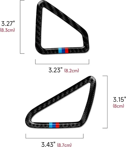 Vista 6 de Calcomanía de fibra de carbono para automóvil, compatible con BMW X5 X6 F15 F16 Accesorios interiores (negro)